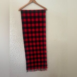 J. Crew Red and Black Plaid Scarf